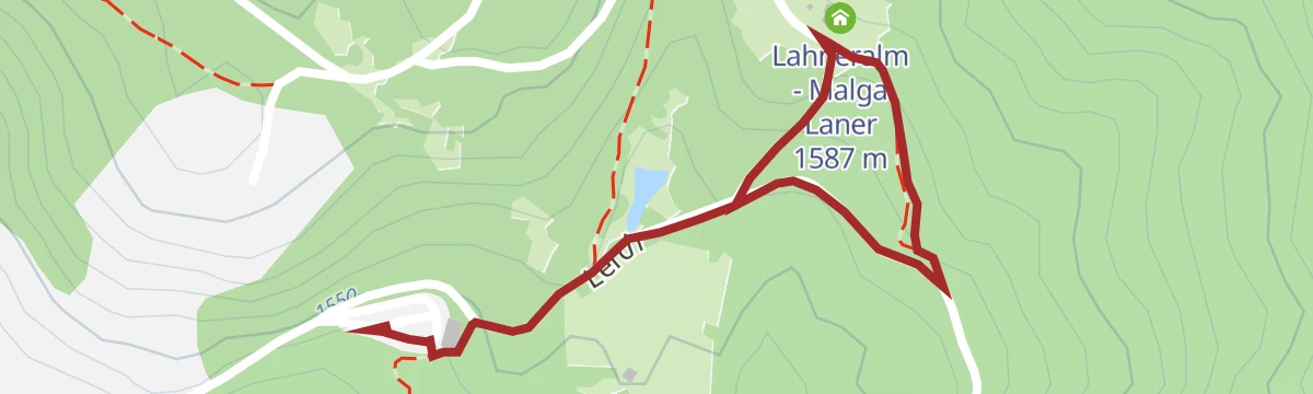 Route map: Saurian trail GEOPARC Bletterbach